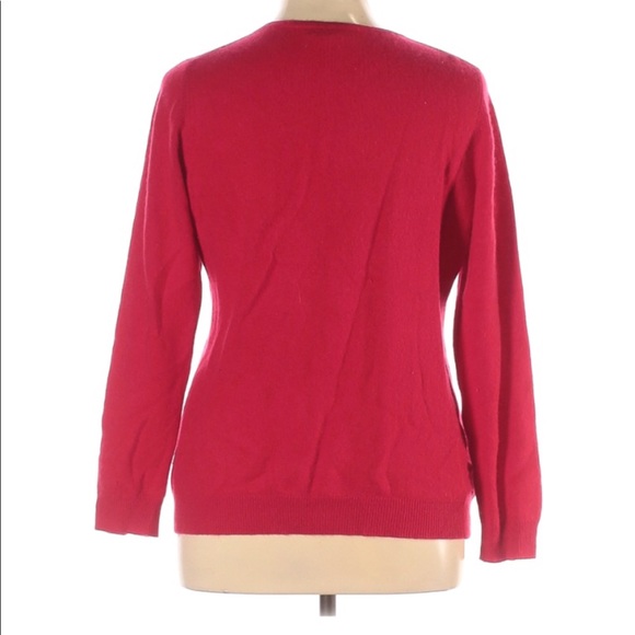1X 100% Cashmere Charter Club red - Picture 2 of 2